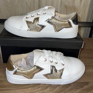 YS Yosi samra miss Harper white and gold star shoes